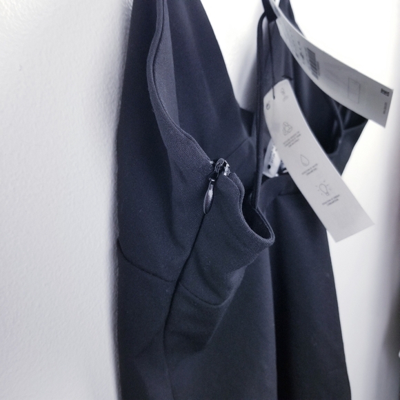 Zara Black Surplice V-Neck Spaghetti Strap Night Out Mini Dress NWT Medium - Picture 4 of 14